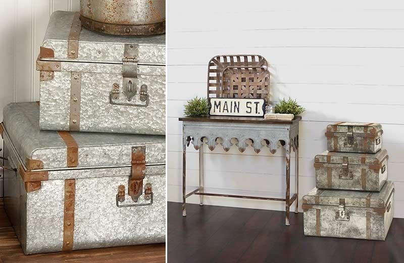 Galvanized Storage Trunks